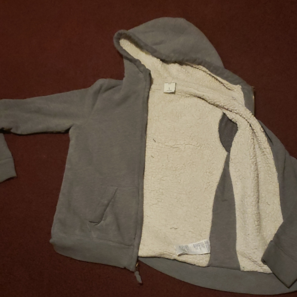 Abercrombie kids Sherpa lined zip up hoodie